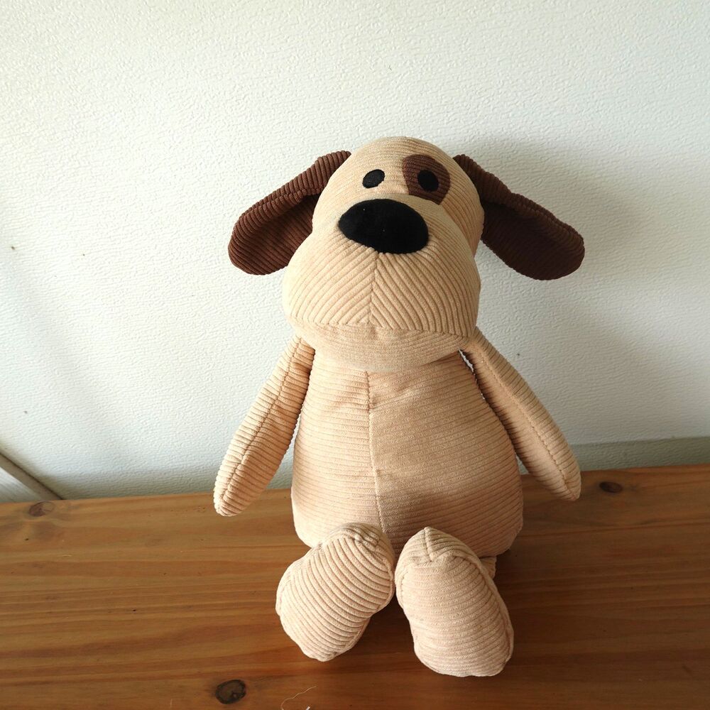 Warm Comfy Plush Tan Corduroy Puppy Dog Heatable Microwaveable Lovey Tourmaline